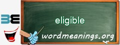 WordMeaning blackboard for eligible